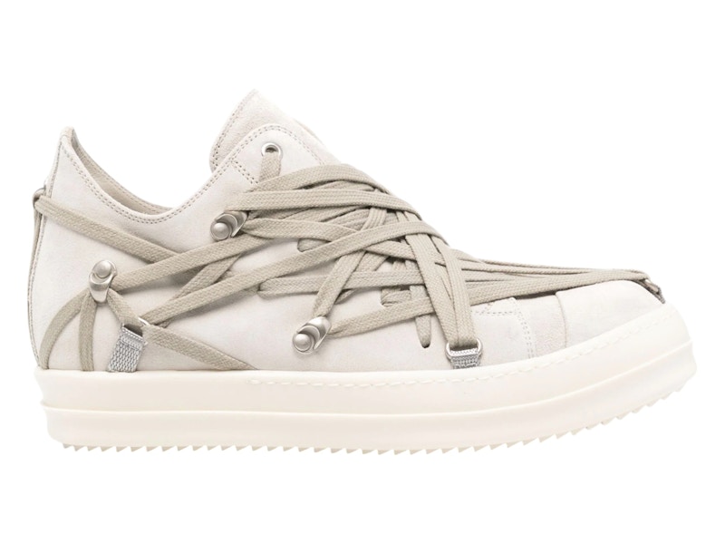 Pre-owned Rick Owens Men's Megalaced Low Sneaks Sneakers In Dinge/milk