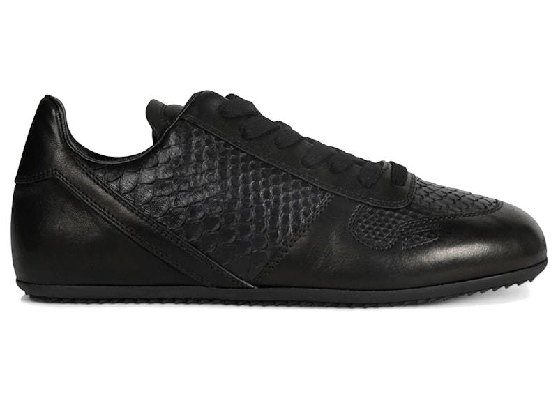 Rick Owens Minimal Sneaks Black Python Leather