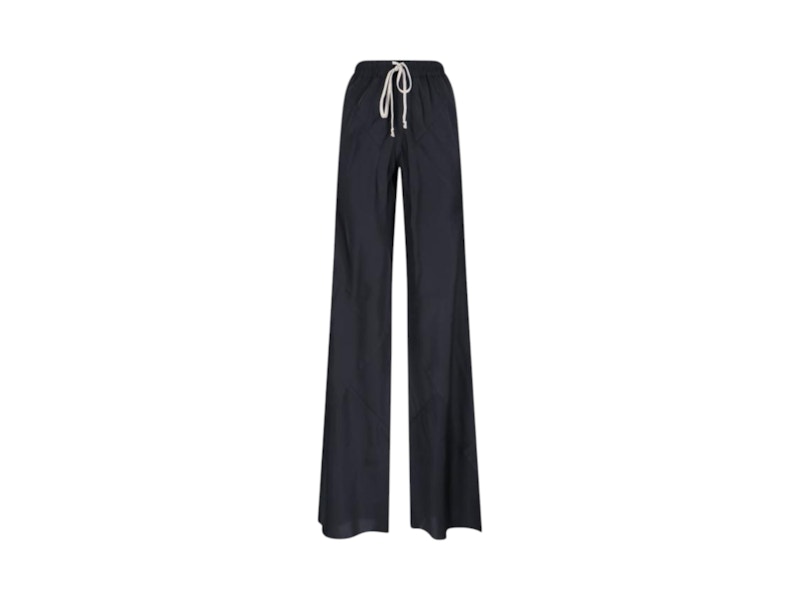 Pre-owned Rick Owens Women's Pantaloni Drawstring Bias In Black