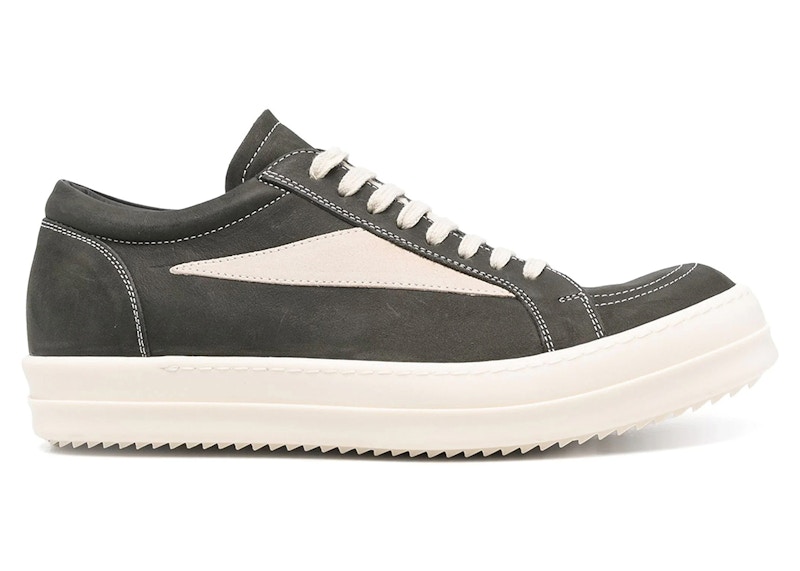 Pre-owned Rick Owens Men's  Porterville Vintage Low Sneakers In Forest/milk