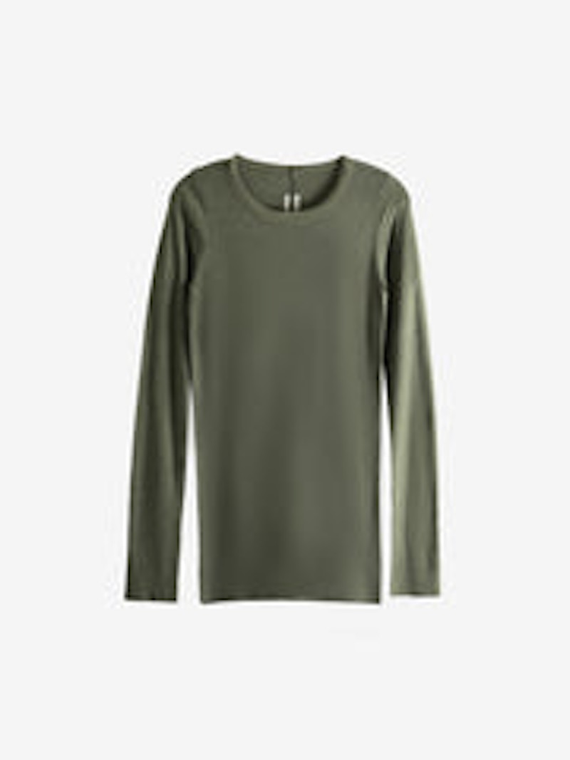 Rick Owens Rib LS T-shirt Bosco