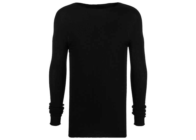 Rick Owens Ribbed Round Neck Sweater Black Men's - SS22 - US