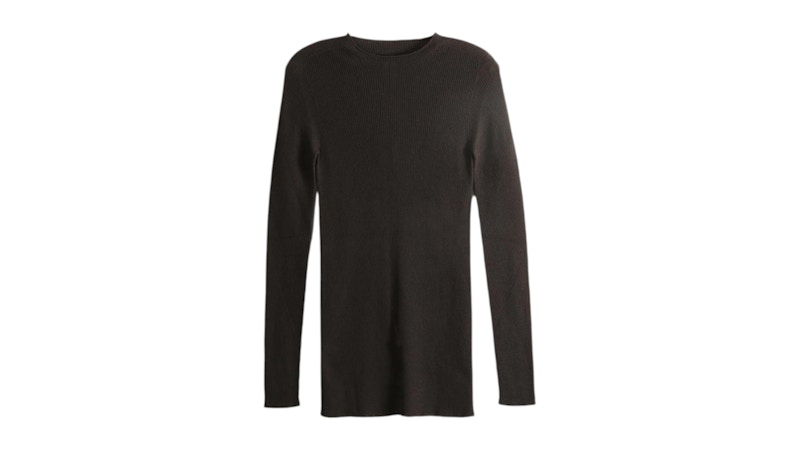 Rick Owens Ribbed Round Neck Sweater Grease
