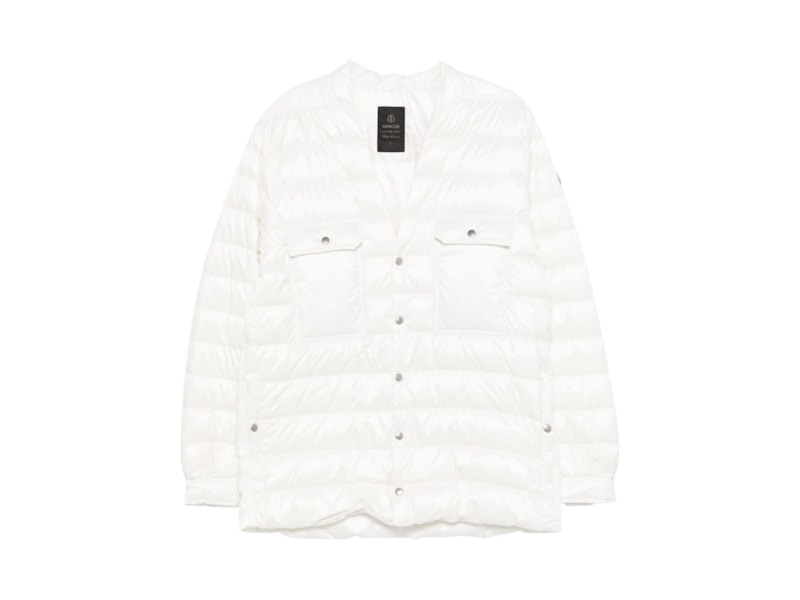 Pre-owned Rick Owens X Moncler Woven Outershirt In Milk