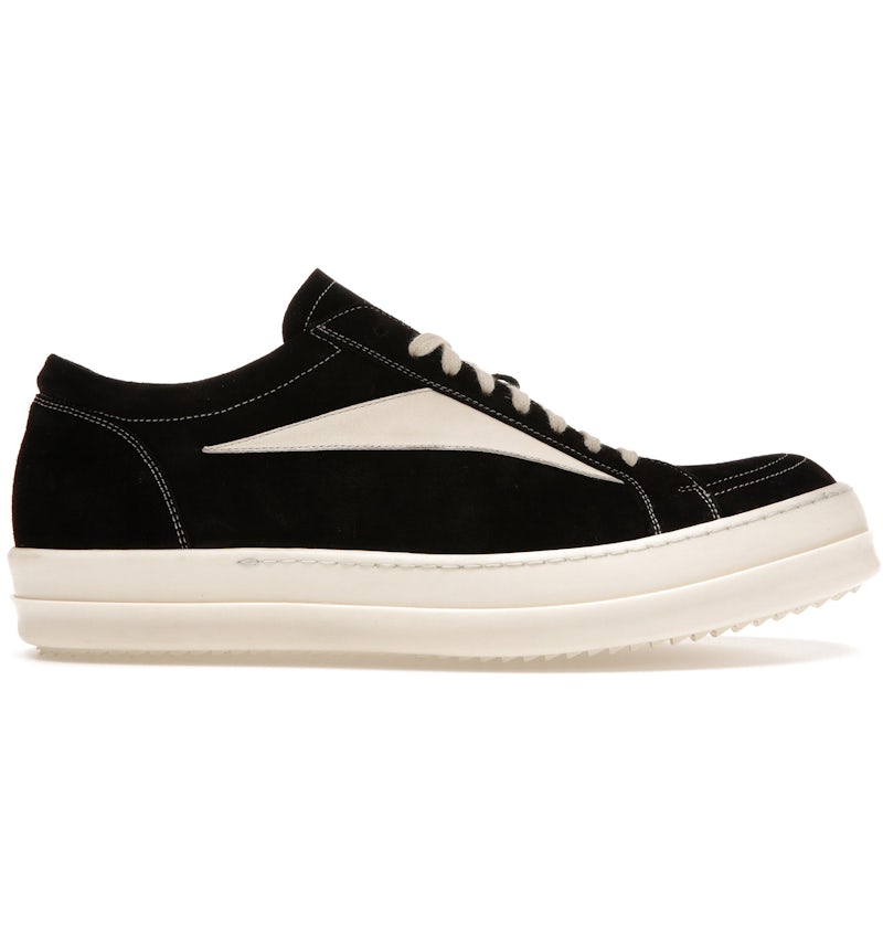 Rick Owens Strobe Vintage Low Black Suede Men's RU01C4897-LVSLPO