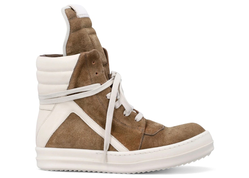 Rick Owens Temple Geobasket High Sumi Brown Milk Men's - RU01F2894
