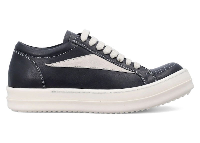Rick Owens Vintage Low Cow Leather (Women's) Sneakers in Black/Milk