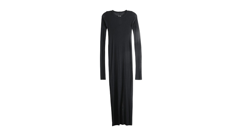 Rick Owens Women's Rib LS Dress Black