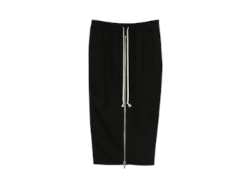 Pre-owned Rick Owens Women's  Zipped Short Pillar Skirt In Black
