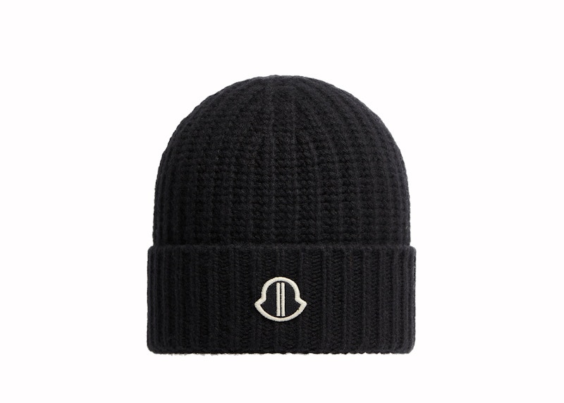 モンクレールRick Owensコラボニット帽 Rick Owens x Moncler Knit Beanie Black - US