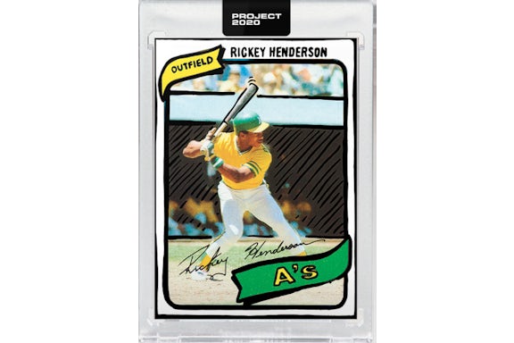 Rickey Henderson 1980 Progetto Topps 2020 Joshua Vides /1221 #14