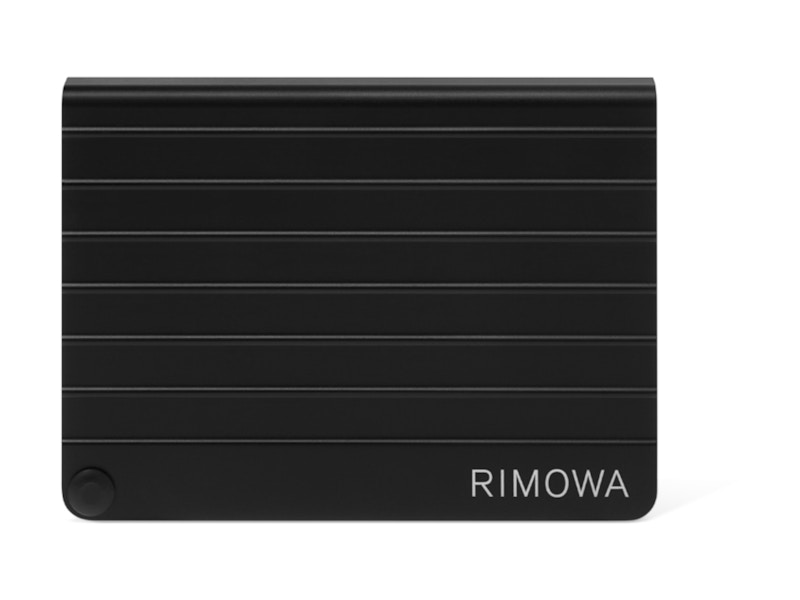 Pre-owned Rimowa Men's  Original Kleinwaren Aluminum Card Case In Black