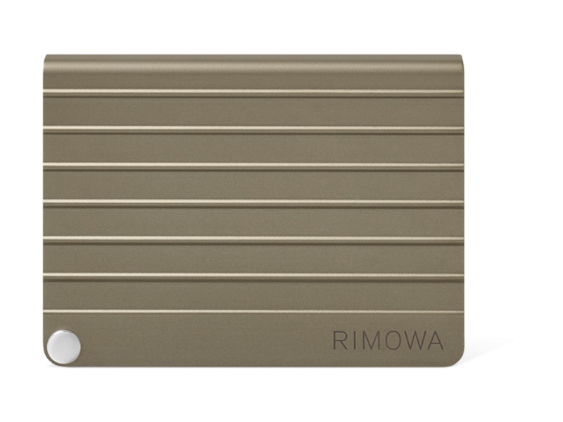 Pre-owned Rimowa Men's  Original Kleinwaren Aluminum Card Case In Titanium