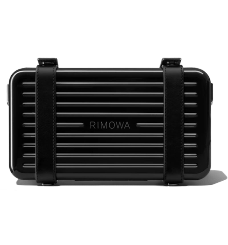 Rimowa Personal Polycarbonate Cross Body Clutch Bag Black in Polycarbonate with Silver tone US