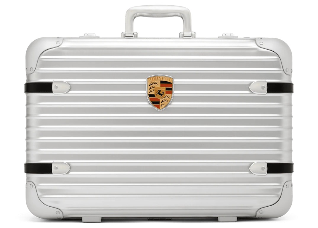 Pre-owned Rimowa X Porsche Hand-carry Pepita Case (limited Edition) Silver
