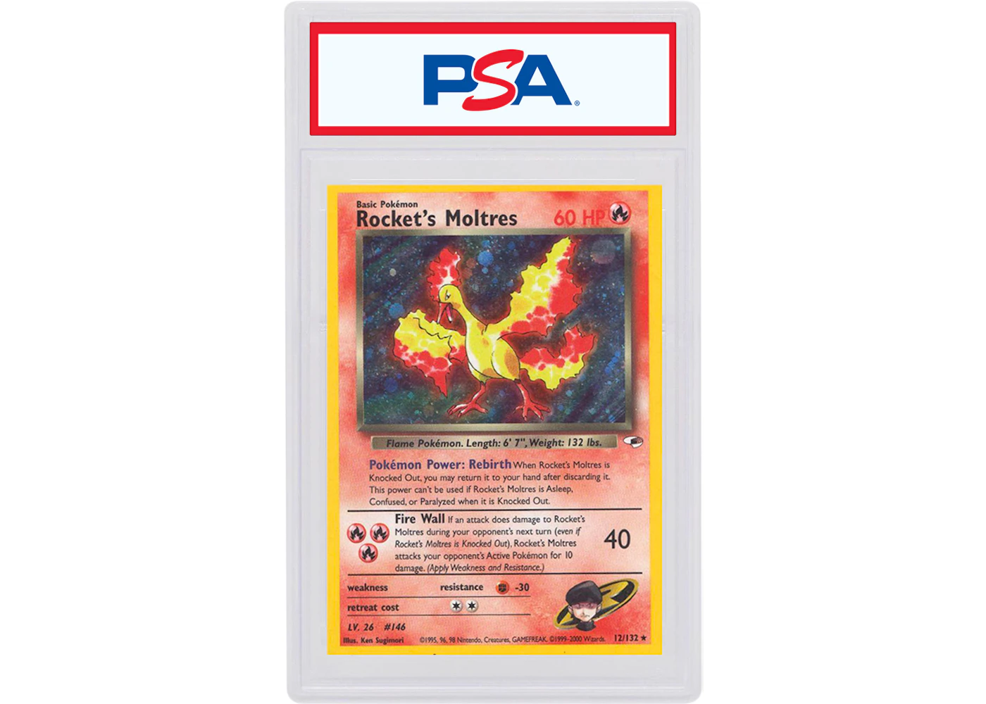 Rocket's Moltres-Holo 2000 Pokemon TCG Gym Heroes #12/132 (PSA or BGS Graded) - 2000 - US Rocket's Moltres-Holo 2000 Pokemon TCG Gym Heroes #12/132 (PSA or BGS Graded) - 2000 - US