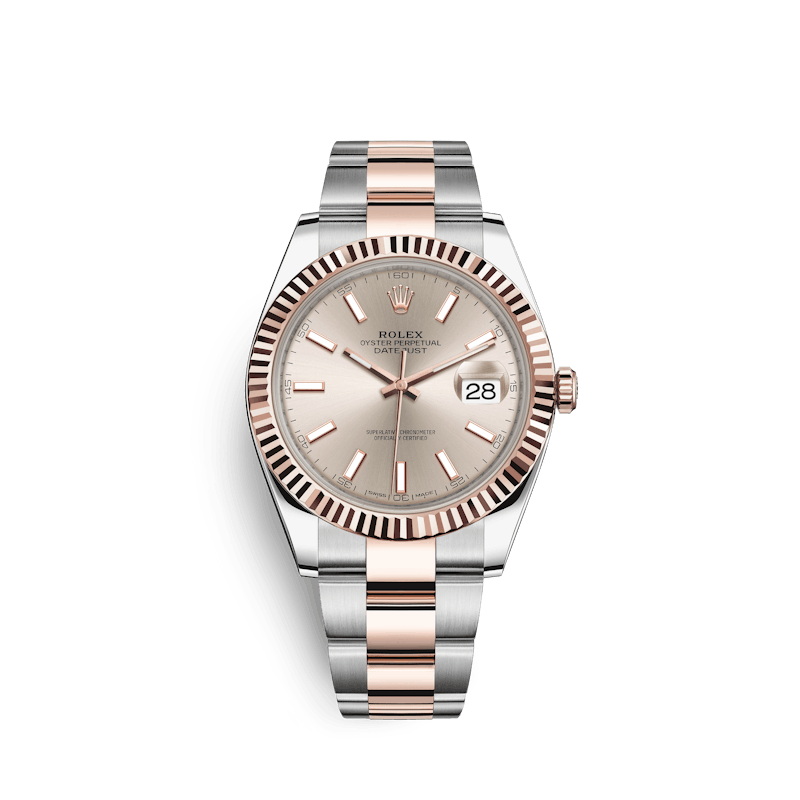 rose gold and silver rolex