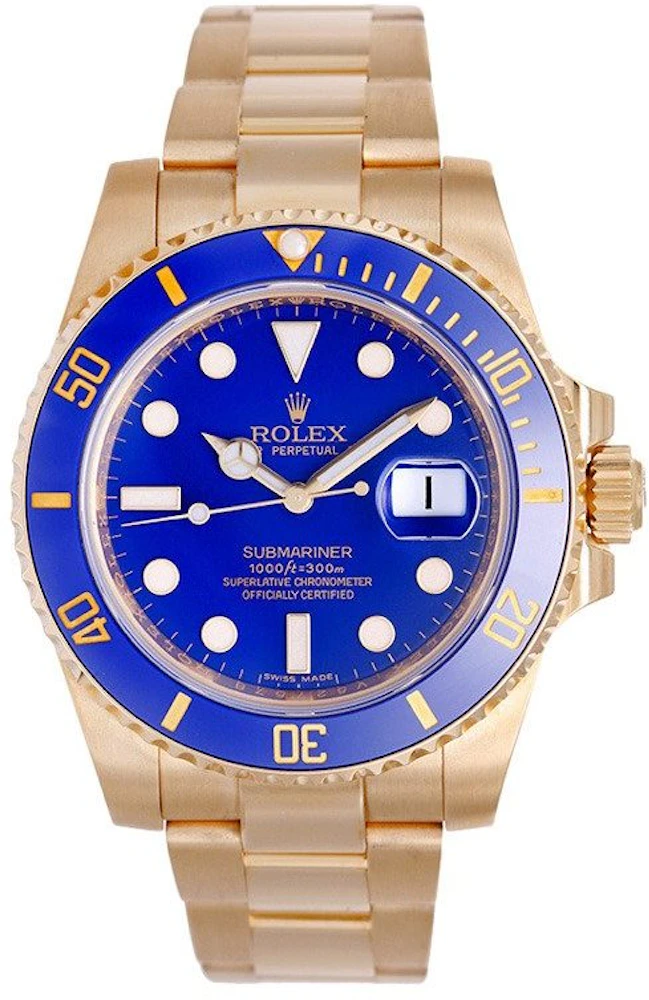 Rolex Submariner 116618 - in Yellow Gold - US
