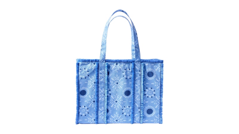 Bolso de lona con flecos Roller Rabbit x Target Star Medallion, azul
