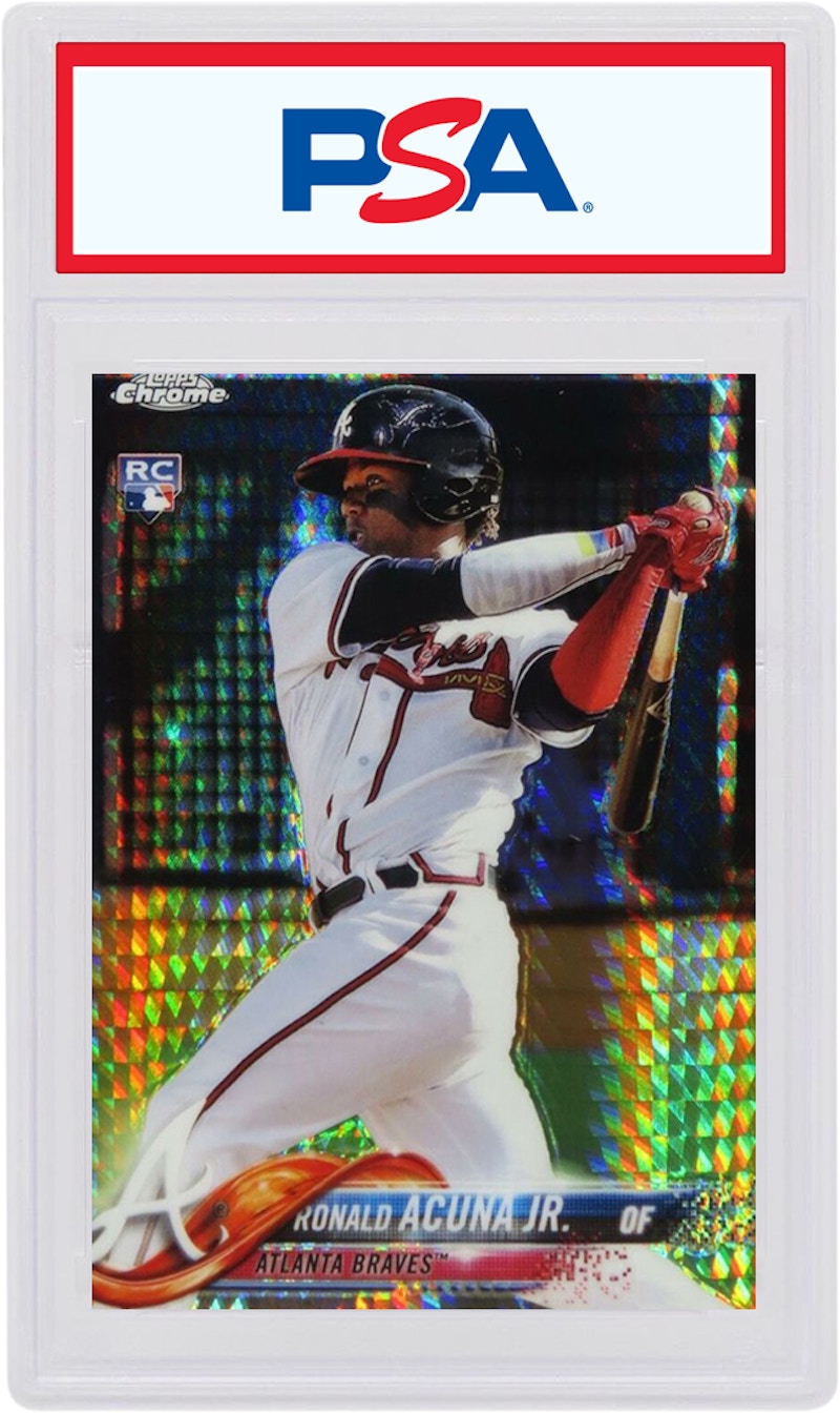 Ronald Acuna 2018 Topps Chrome Rookie Prism #193 (PSA or BGS Graded)