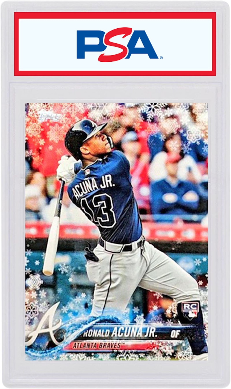 Ronald Acuna Jr. 2018 Topps Holiday Rookie #HMW50 (classificato PSA o BGS)