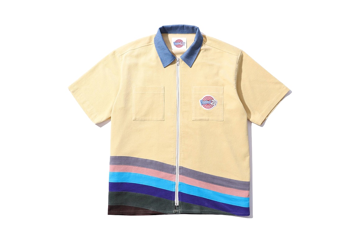 Pre-owned Round Two X 2g Corduroy S/s Zip Shirt Multi