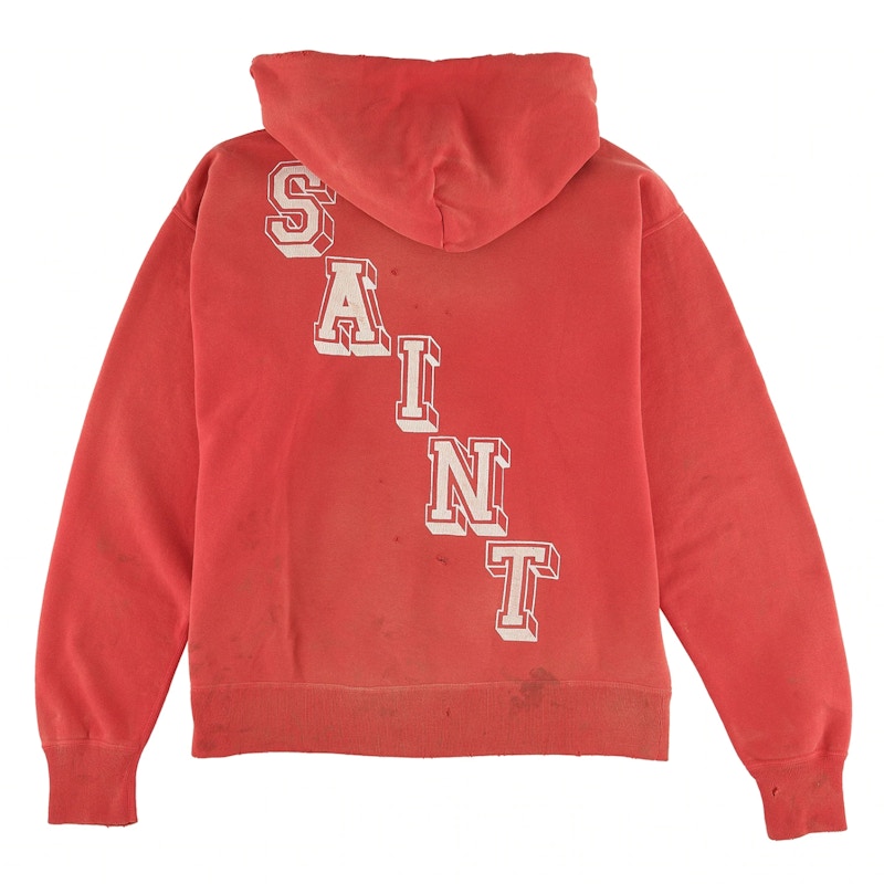 Saint Mxxxxxx Angel of Death Hoodie Red Men's - SS22 - US