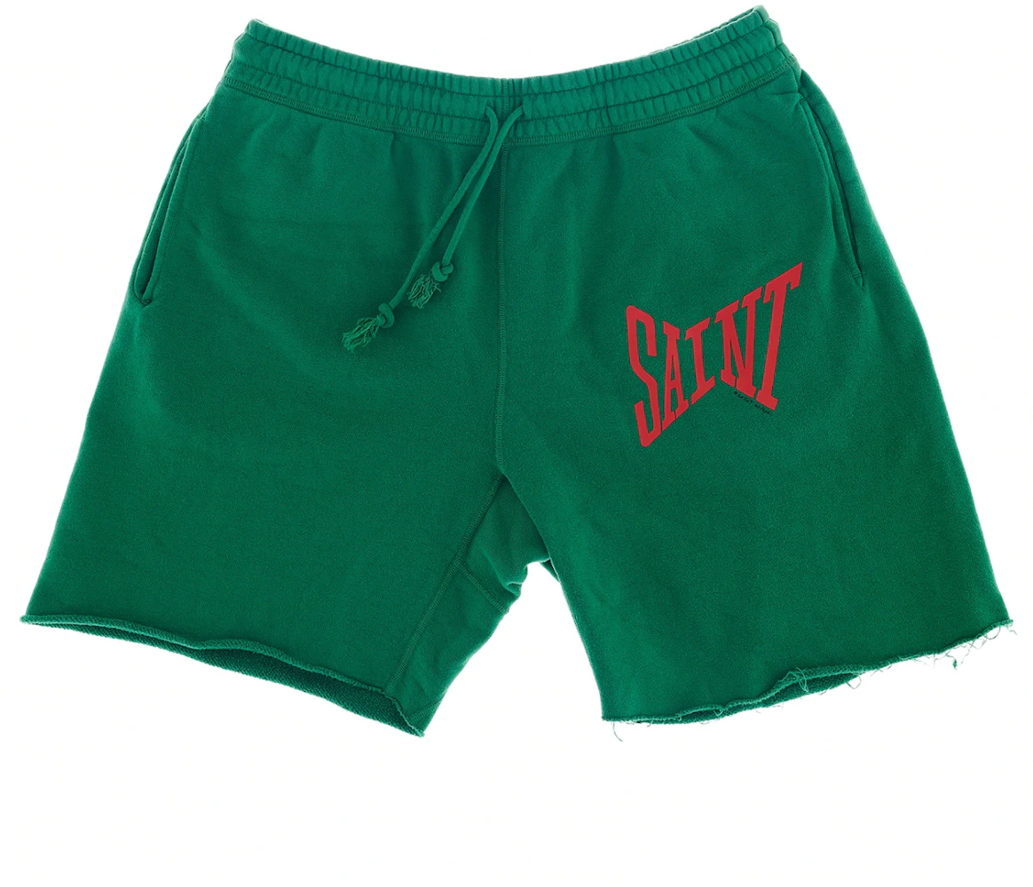 Saint Mxxxxxx Logo Sweat Shorts Green Men's - SS22 - US