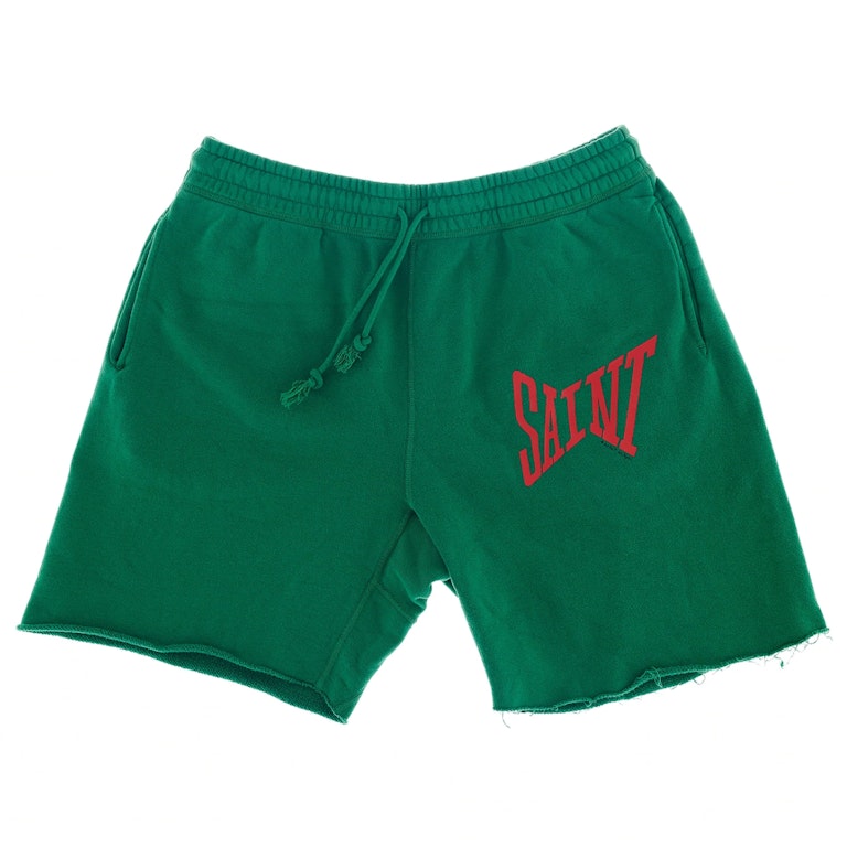 Pre-owned Saint Mxxxxxx Logo Sweat Shorts Green