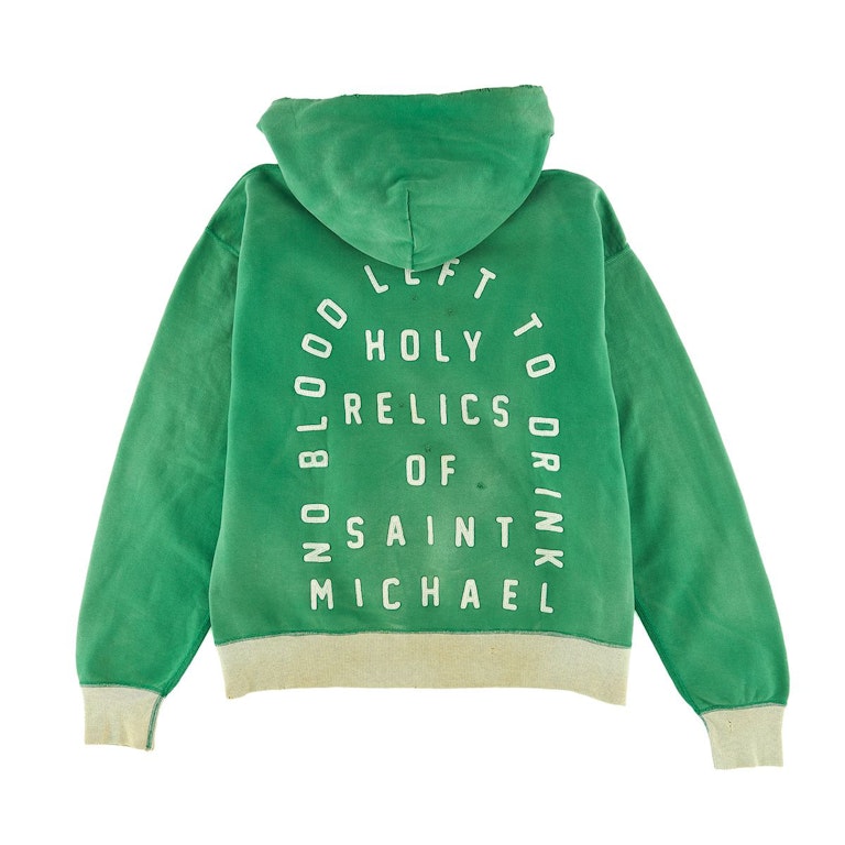 Pre-owned Saint Mxxxxxx No Blood Left Hoodie Green