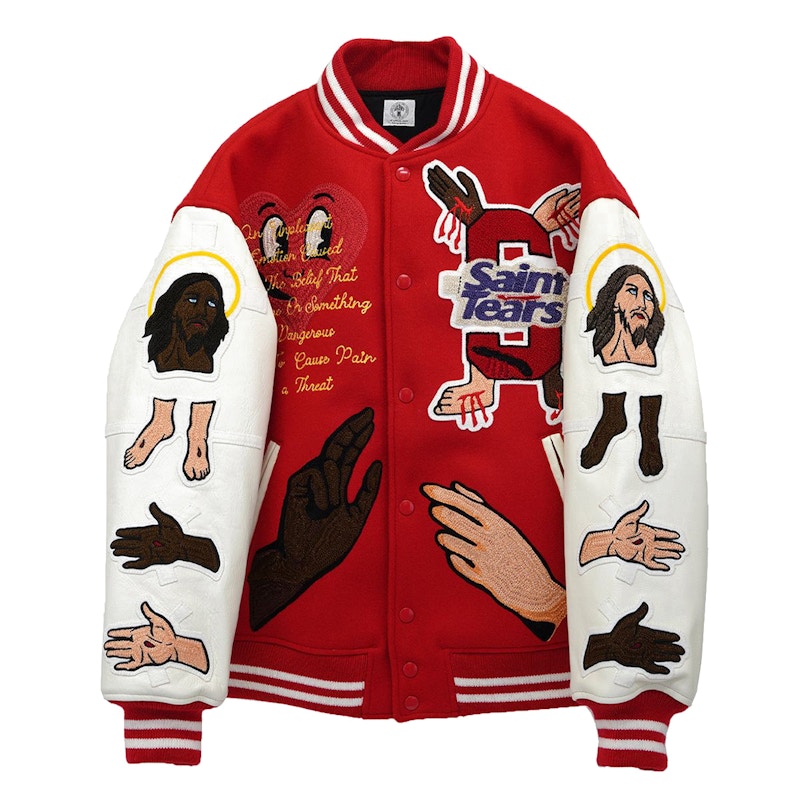 Saint Mxxxxxx x Denim Tears Stadium Jacket Red Men's - SS22 - US