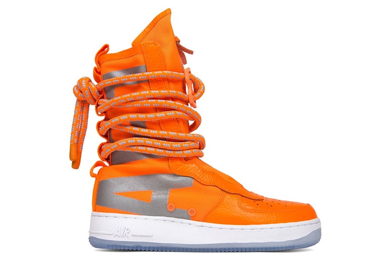 high top air force ones orange