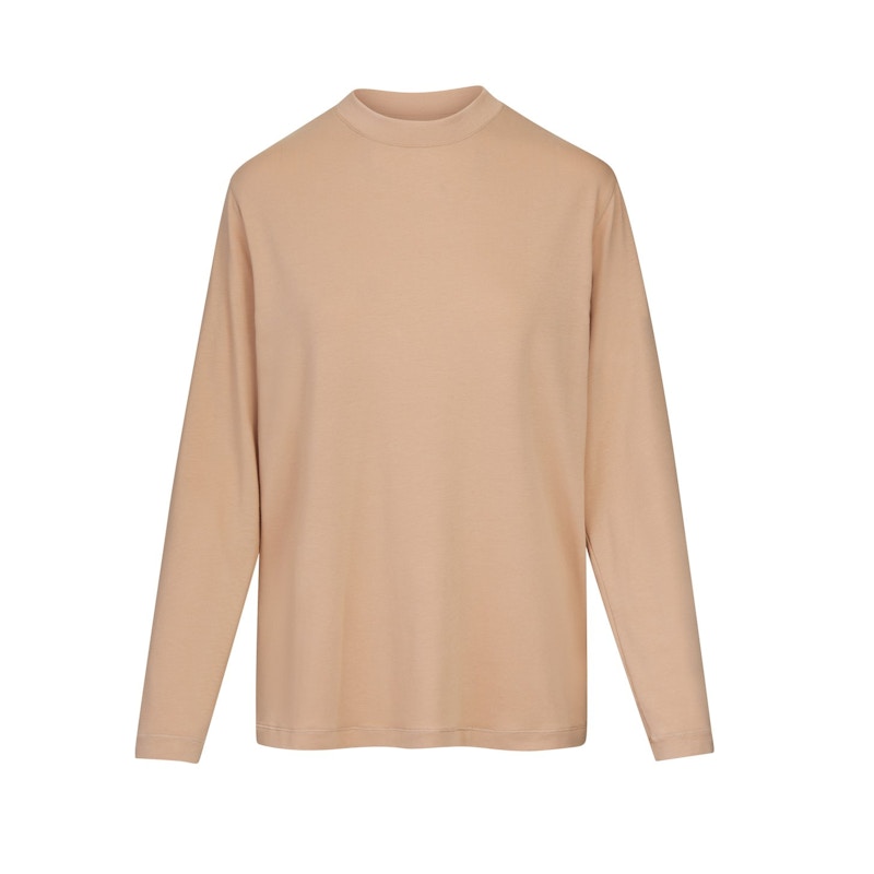 SKIMS Boyfriend Long Sleeve TShirt Clay