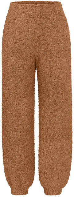 New Skims Cozy Knit Lounge Pants Camel Straight Leg Pull On Sz L/XL