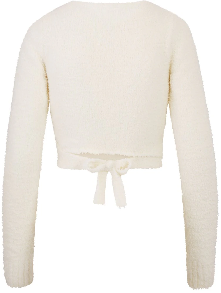 SKIMS Cozy Knit Wrap Top White - $45 (35% Off Retail) New With