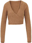 Skims - Cozy Knit Wrap Top in the color Onyx