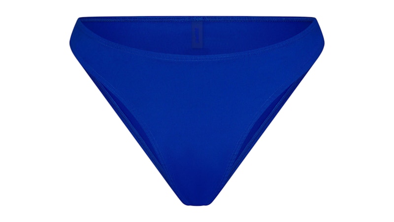 SKIMS Iconic Swim High Leg Bikini Bottom Cobalt