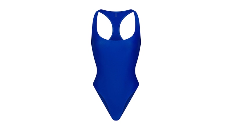 SKIMS Iconic Swim Racerback One Piece Cobalt