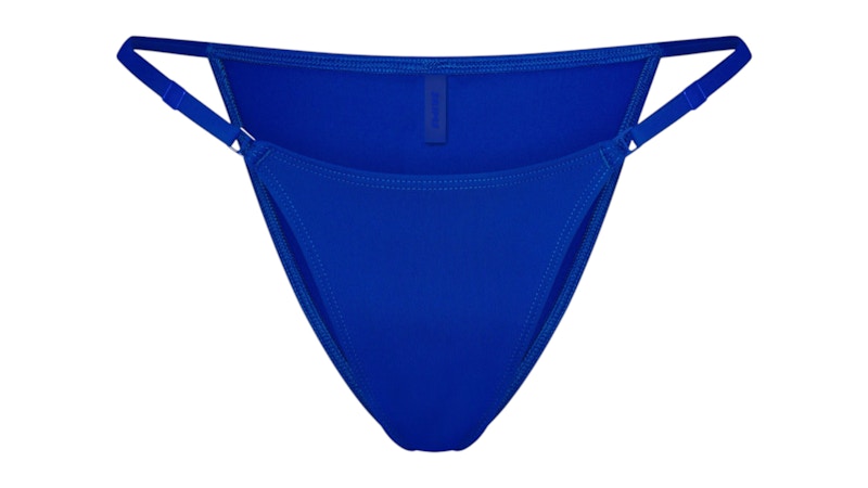 SKIMS Iconic Swim String Bikini Bottom Cobalt