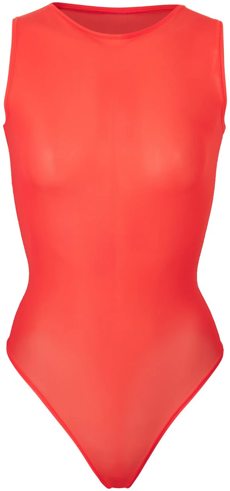 SKIMS Poppy Red Orange Long Sleeve Scoop Neck Bodysuit - 2X