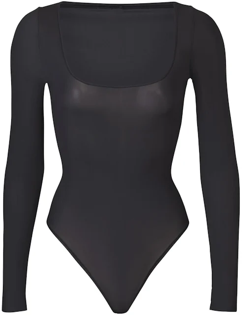SKIMS Jelly Sheer Long Sleeve Bodysuit Onyx - SS21 - US