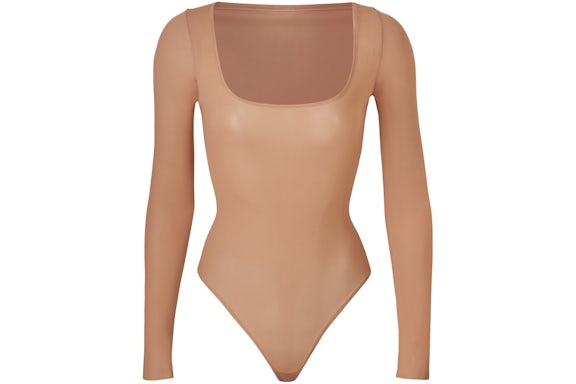 SKIMS Jelly Sheer Long Sleeve Bodysuit Sienna