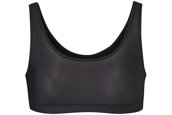 SKIMS Jelly Sheer Scoop Neck Bralette Onyx