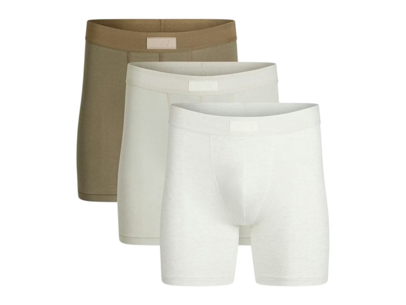 SKIMS Men's 5" Cotton Boxer Brief (3 Pack) Army Multicolor