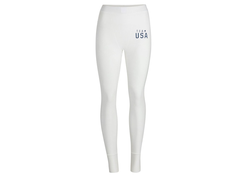 SKIMS Olympic Capsule Rib Legging White