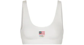 SKIMS Olympic Capsule Sleep Bra White
