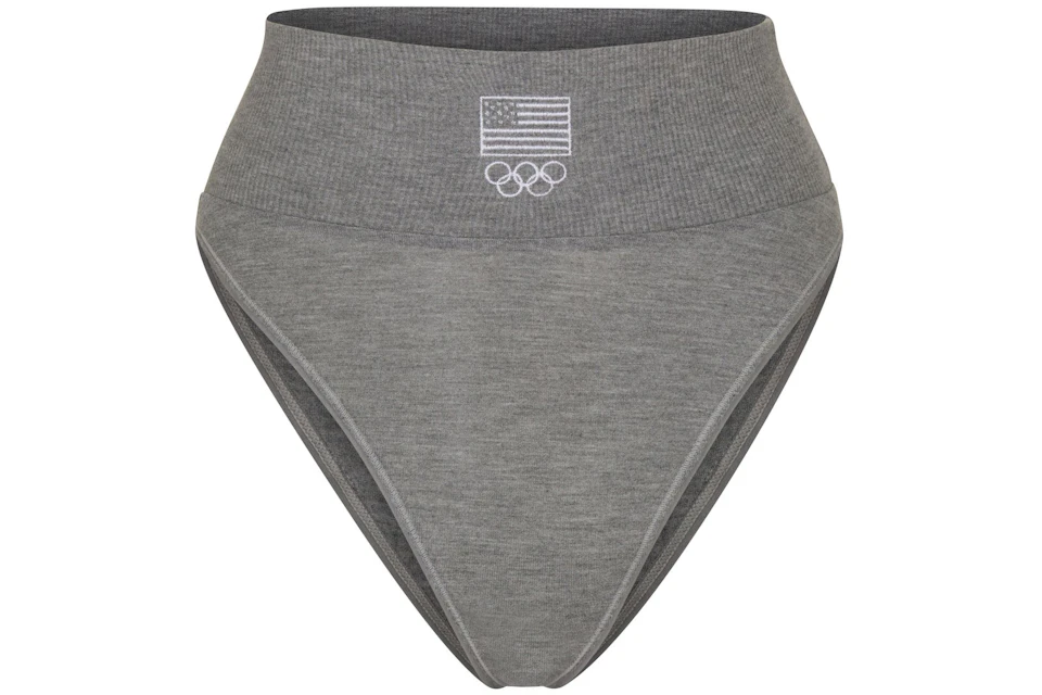 SKIMS Olympic Capsule Sleep Brief Heather Grey