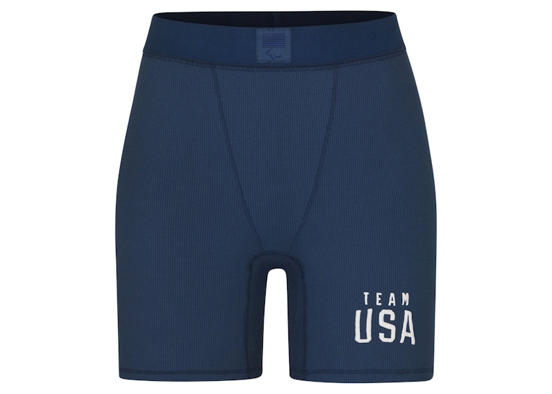SKIMS Paralympic Capsule Rib Boxer Navy