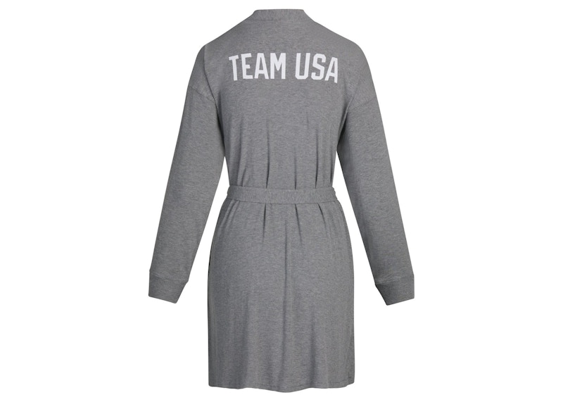 SKIMS Paralympic Capsule Rib Robe Heather Grey