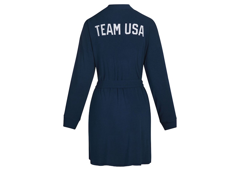 SKIMS Paralympic Capsule Rib Robe Navy